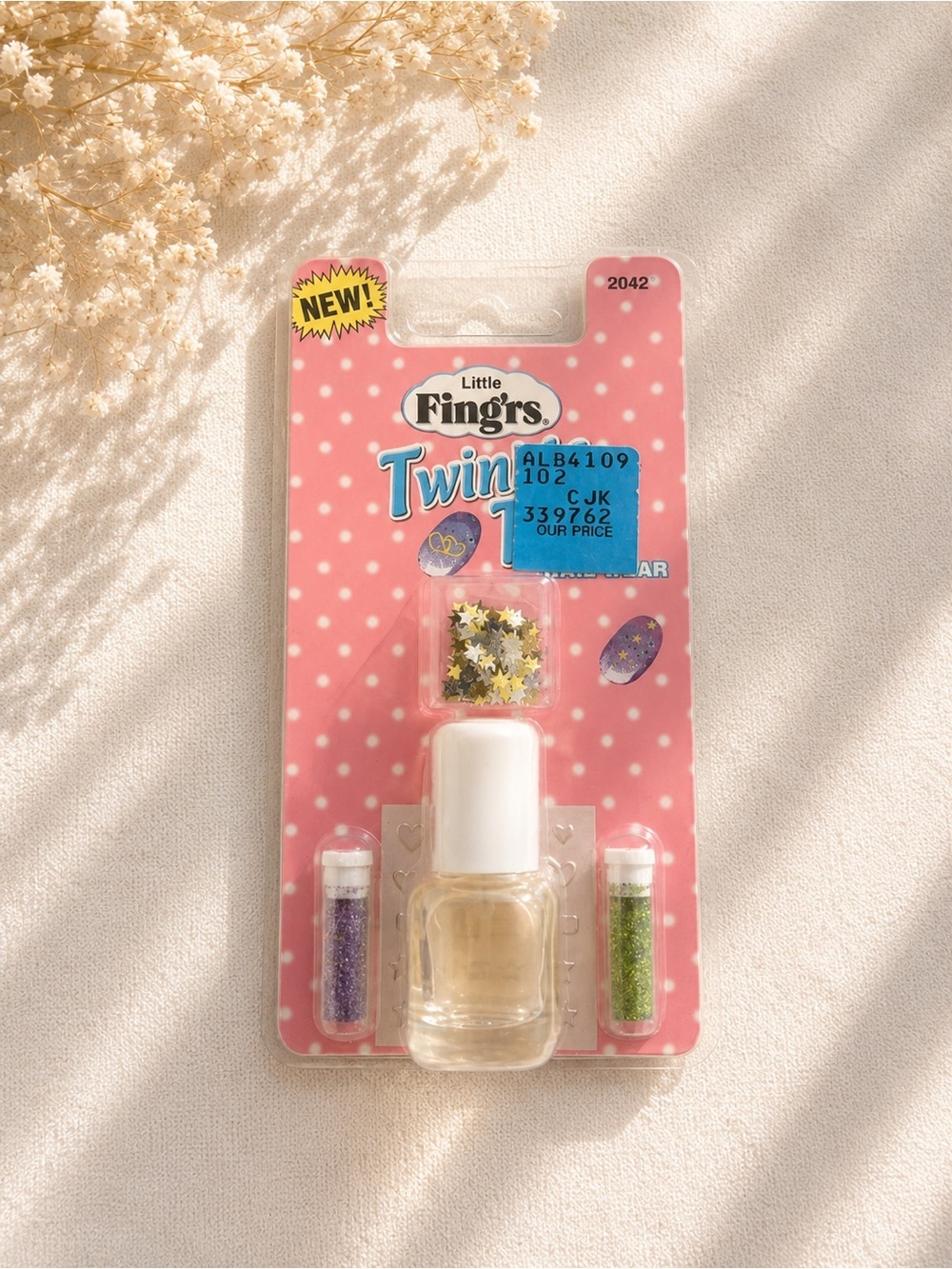 Little Fing'rs Twin Nail Accent Set — Pink Polka Dot Pack